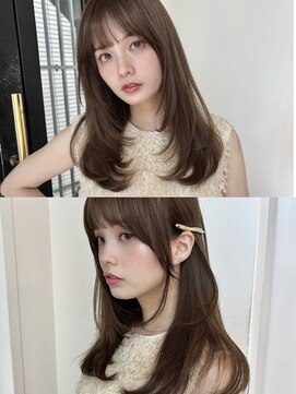 ローネス ギンザ(LONESS ginza) ロングレイヤー/小顔カット/ココアブラウン/透明感カラー