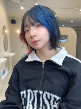 ベル サウス(BHEL south) 津久居ロレイヤーカットハッシュカット透明感カラー重めロング