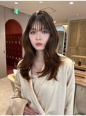 髪質改善*くびれレイヤーロングミルクブラウン*美髪【Zina千葉】