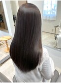 大人シアーベージュミニウルフボブミディアムレイヤー