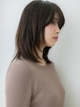 カバーヘア ブリス 上尾西口店(COVER HAIR bliss) 黒髪バタフライレイヤーカット小顔シャギーウルフX上尾30代40代