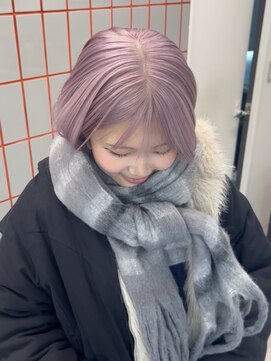 ペレ 渋谷(PELE) 着物ヘア/ダークアッシュ/ミディアムレイヤーカット/渋谷