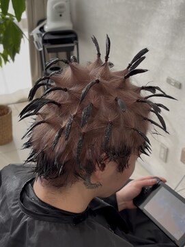 ルプル バイ フェイス 磯子(L'pul by face) スパイキーショート×ルーツカラー