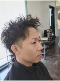 20代/30代/スパイキーショート×ツイストピンカール