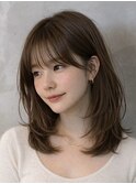 逗子葉山サイドバングレイヤーカット耳かけ顔周りレイヤーm57
