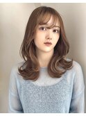 玉井】くびれミディアムのレイヤースタイル/西梅田北新地