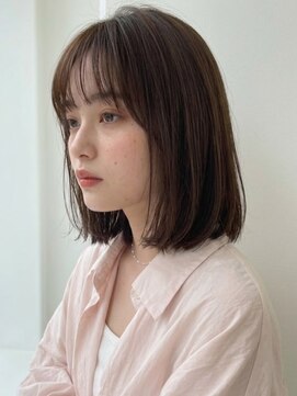 フレイムス ヘアアンドリラックス 南越谷店(Frames hair&relax) 大人ミディボブ20代30代40代◎前髪あり切りっぱなしボブ南越谷