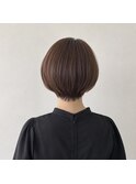 30代女性人気/丸みショート/ピンクブラウン/松山美容室