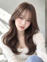 ノア(NOA) 【NOA】韓国風艶髪ロングレイヤー×顔まわり×シースルーバング