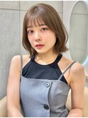 春はスッキリ大人色気ボブ/くびれボブ/オリーブベージュ