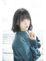 サロンドミルク 原宿(salon de MiLK)&nbsp;【salon de MiLK 原宿】耳かけくるりんボブ×オリーブグレージュ