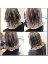 トルネード(TORNADO)&nbsp;外国人風ボブ ハイライトバレイヤージュ グレージュエアタッチ