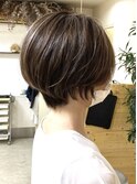 ハイライトショートボブ