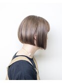 ベージュカラー#ダブルカラー#切りっぱなしボブ#ケアブリーチ