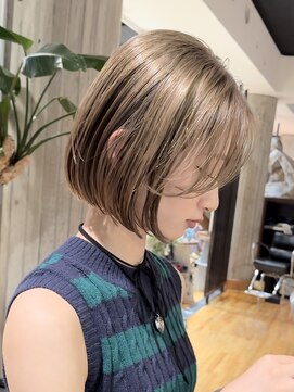 ダブ ギンザ(DaB ginza) オリーブベージュ/ボブ/ブリーチカラー/ケアブリーチ/銀座