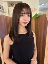 ガーデン 渋谷(GARDEN) くびレイヤー前髪ありイメチェンアンブレラカラーこなれミディ