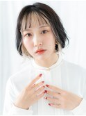 黒髪インナーカラー韓国こなれボブg古河10代20代30代