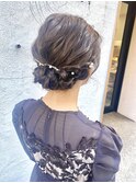 編み込みお呼ばれアレンジ