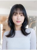 暗めグレージュ/20代30代大人かわいい/レイヤーカット