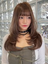 サンク 原宿 表参道(cinq) 原宿ブリーチなしダブルカラーミルクティーベージュミディアム