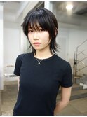 ミディアムレイヤーカットウルフカットシャギーカット