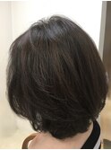 大人女性のふんわりボブ