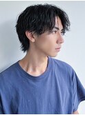 ツイストスパイラルパーマ波巻きスパイラル刈り上げマッシュ