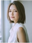 ☆ホワイトグレージュミニウルフデジタルパーマチェリーブラウン