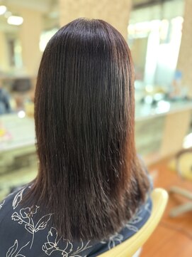 アークスヘアー 20代30代40代ストレートアッシュベージュ髪質改善大人ロング