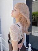 渋谷ミルクティーベージュハイトーンカラーヘーゼルベージュ30代