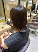 外ハネぱっつんボブ