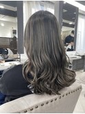 20代30代40代　ハイライト　伸ばしかけヘア　髪質改善