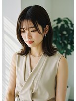 フルショウ 栄店(FURUSHO)&nbsp;ナチュラルブラウン/外ハネふゆ巻き/髪質改善ストレート