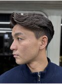 毛流れ×大人メンズヘア　センターパート　オールバック