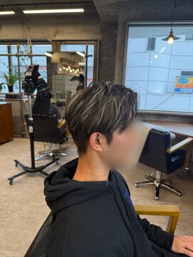 タメ(tame-) サーフカール/フェザーパーマ/ブルーブラック【都賀/メンズ】