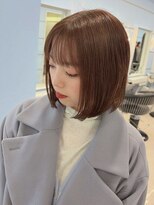 モナ 髪質改善(MONA) 【MONA】ボブ/オレンジブラウン/透明感