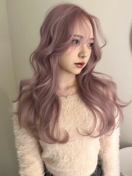 イェッカ パビル(YECCA pabil) 色落ちホワイトのペールピンク