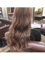 アリュールヘアー ヴィヴィ 天王寺2号店(ALLURE hair vivi) ベイビーピンク×ハイトーンカラー×ゆるふわルーズカール