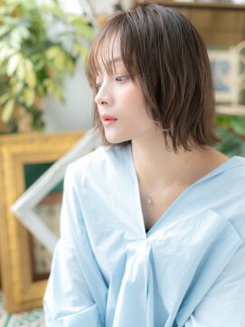 カバーヘア ブリス 戸田公園西口店(COVER HAIR bliss) 透け感バング前下がり外ハネくびれヘアa戸田公園20代30代40代!