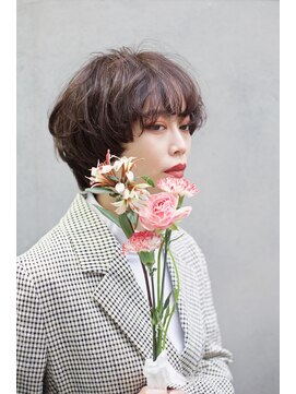 レンジシ オモテサンドウ(RENJISHI omotesando) 束感ショート ニュアンスショート ボブショート グレイアッシュ