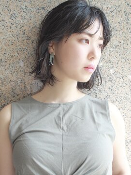 モリオフロムロンドン 松戸店(Morio from London) 【松戸 ムラマツ】黒髪前パーマ大人かわいいショートボブ