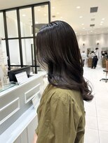 外巻スタイル　グレージュカラー