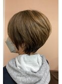 ショート×明るめブラウン