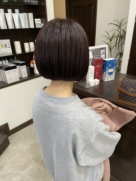 アールトゥーヘアー(art To Hair) パッツンボブ/ピンクパープル/ミニボブ/韓国ヘア