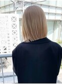 海外へア 外国人風 クリーミーベージュ 切りっぱなしボブM317