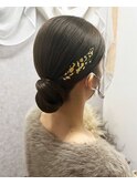 【シニヨン】自由が丘/自由が丘駅/ヘアセット/早朝