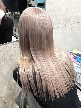 ヲタク(wotaku.) ホワイトベージュダブルカラーインナーカラーケアブリーチ前髪