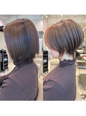 ショートボブ髪型30代40代50代前髪あり前髪なし【橋本】