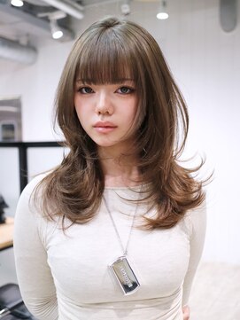 くびれヘアロング顔周りレイヤーウルフレイヤー美髪_ba551582