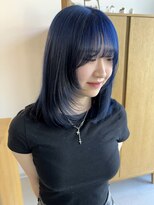 ミリ 奈良店(mm)&nbsp;ブルー/ネイビー/近鉄奈良/顔まわり/レイヤー/奈良/学割/青/学生